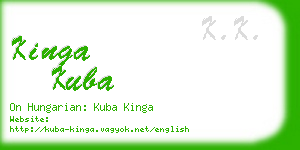 kinga kuba business card